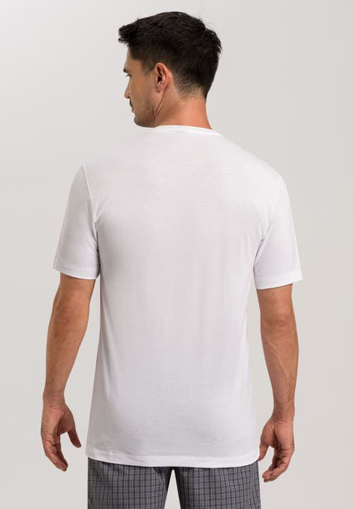 Hanro Night And Day Cotton Crew Neck T-shirt In White