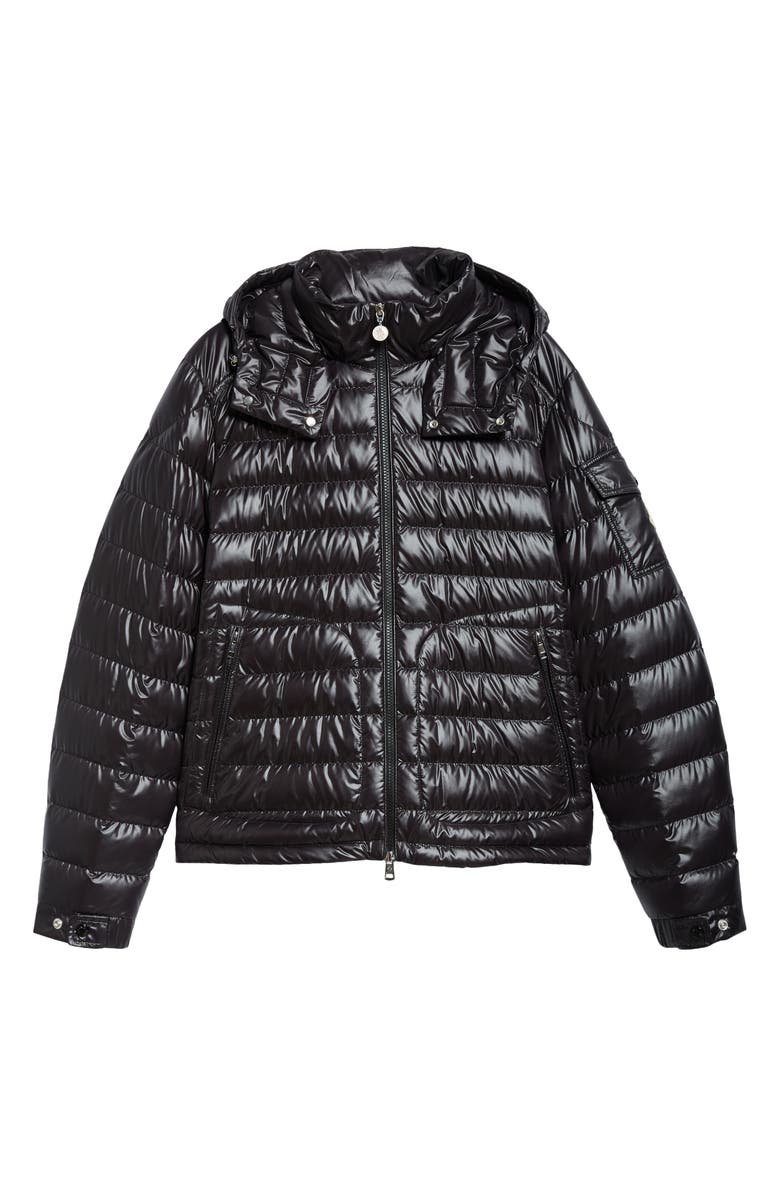 Moncler Lauros Recycled Polyester Down Jacket, Alternate, color, Black