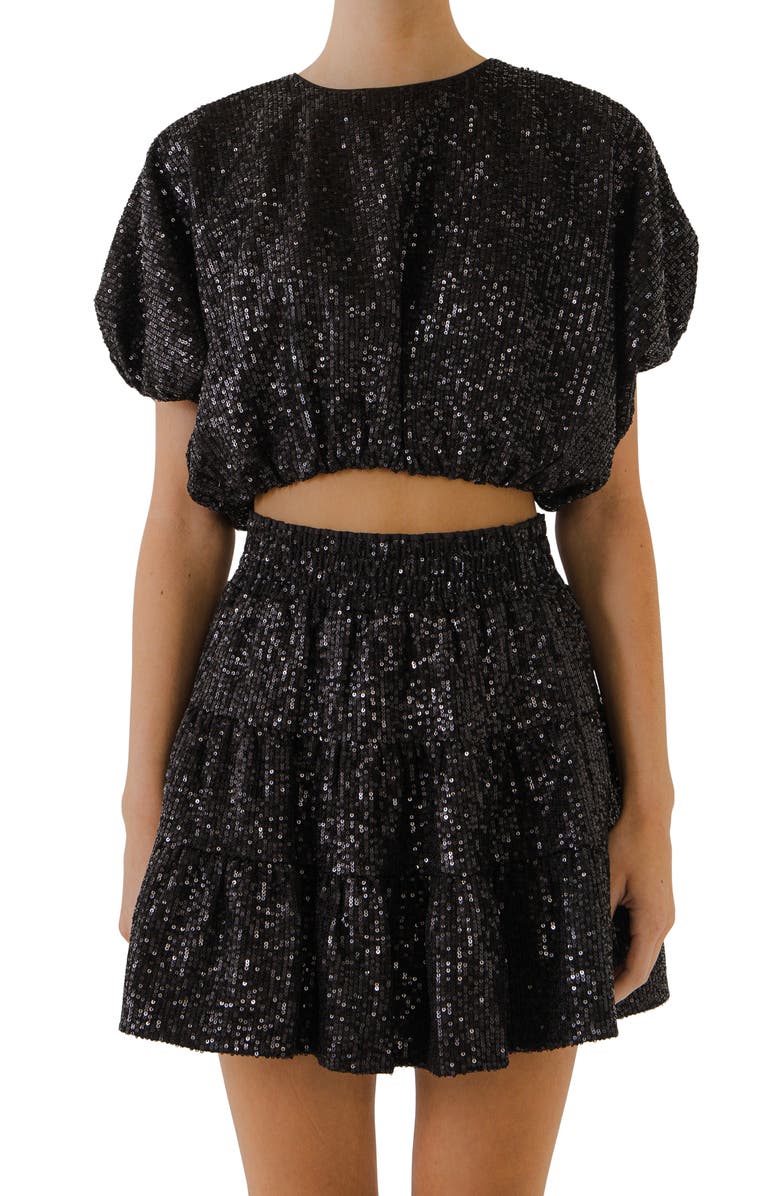 Endless Rose Sequins Crop Top, Main, color, 