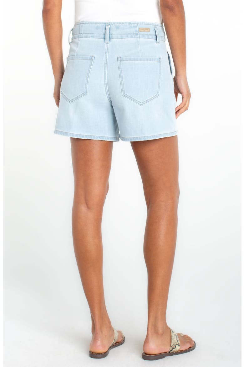Pleat Front Denim Drawstring Shorts, Alternate, color, CARTHAY
