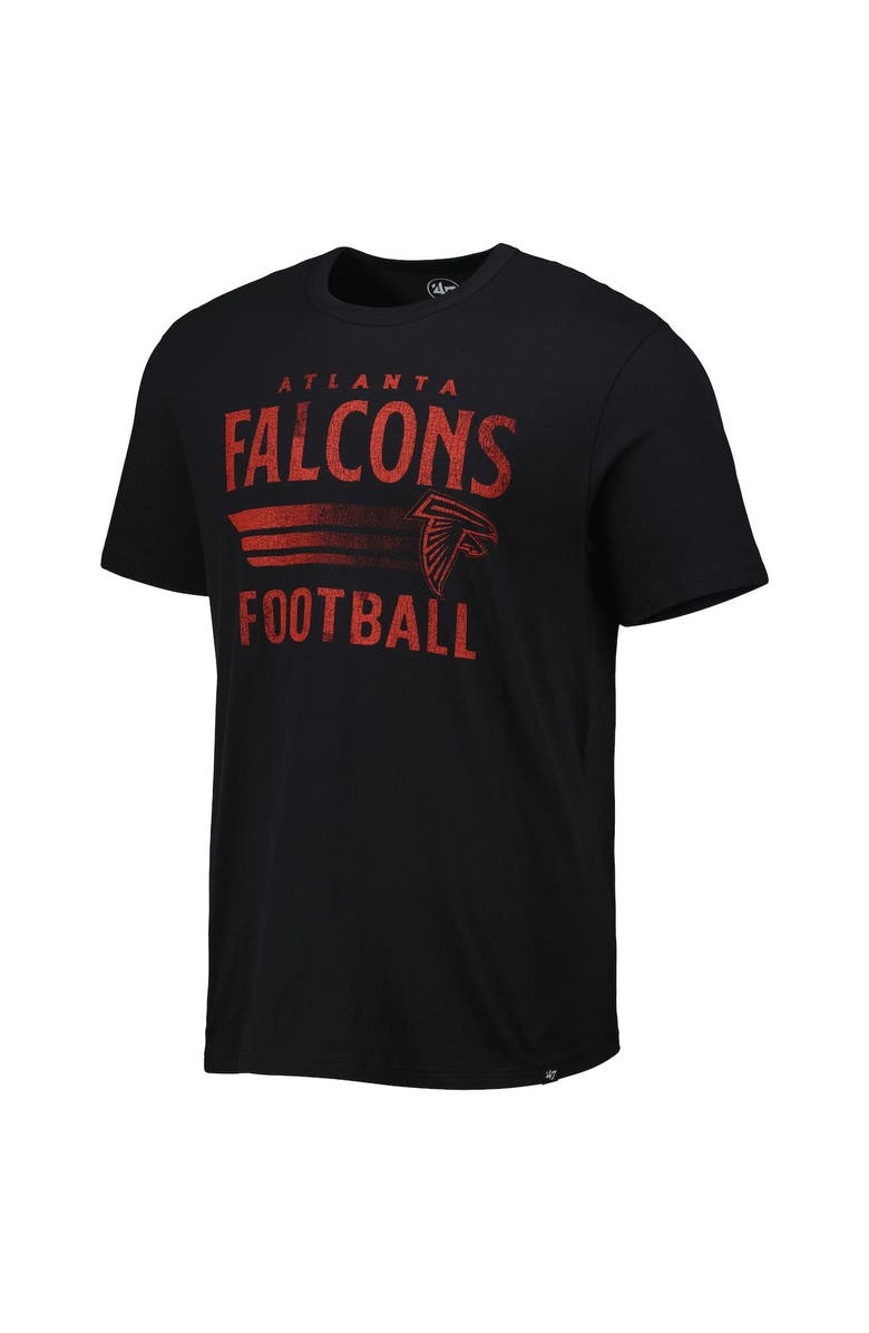 '47 Men's '47 Black Atlanta Falcons Wordmark Rider Franklin T-Shirt, Alternate, color, Black