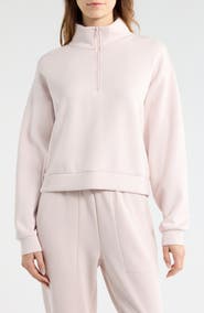 Z by Zella Whisper Knit Quarter Zip Pullover