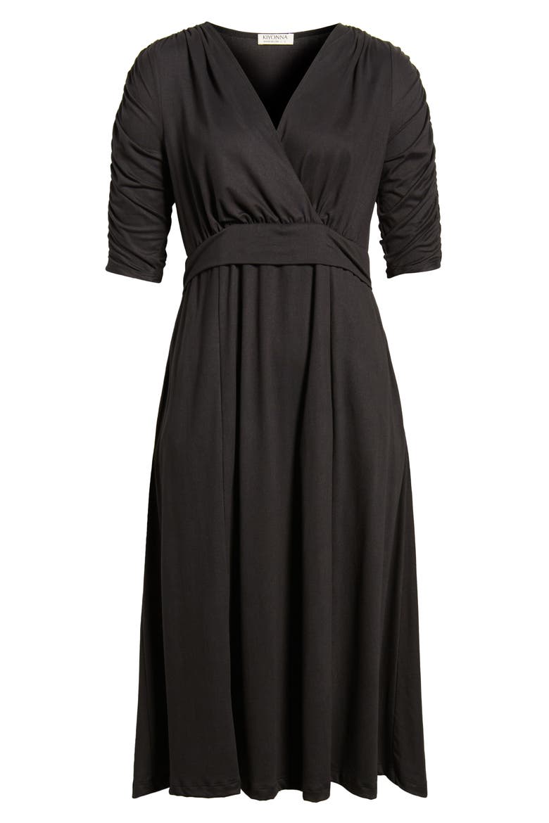 Gabriella A-Line Midi Dress, Alternate, color, BLACK NOIR