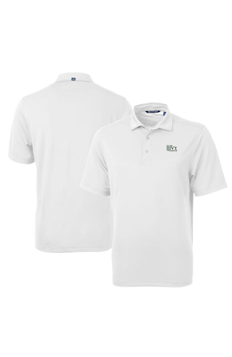 Cutter & Buck Men's Cutter & Buck White Ivy League Virtue Eco Pique Recycled Polo, Alternate, color,