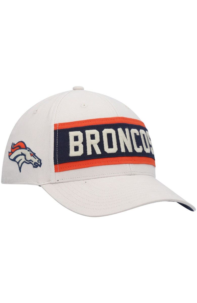 '47 Men's '47 Cream Denver Broncos Crossroad MVP Adjustable Hat, Main, color, 