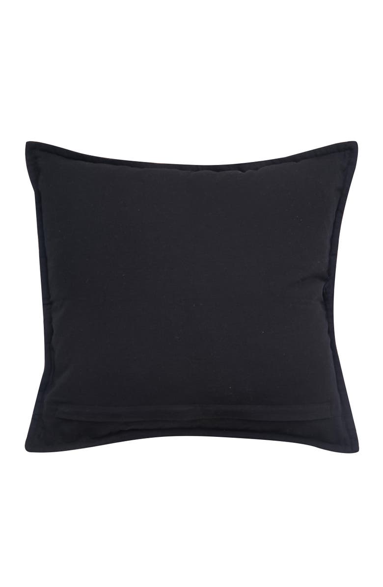 C&F Home Virginia Embroidered Diamond Pattern Cotton Decorative Throw Pillow, Alternate, color, Black
