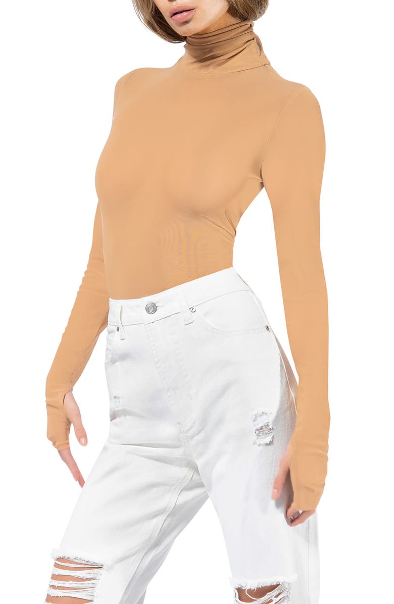 AFRM Zadie Power Mesh Turtleneck Top, Alternate, color, 