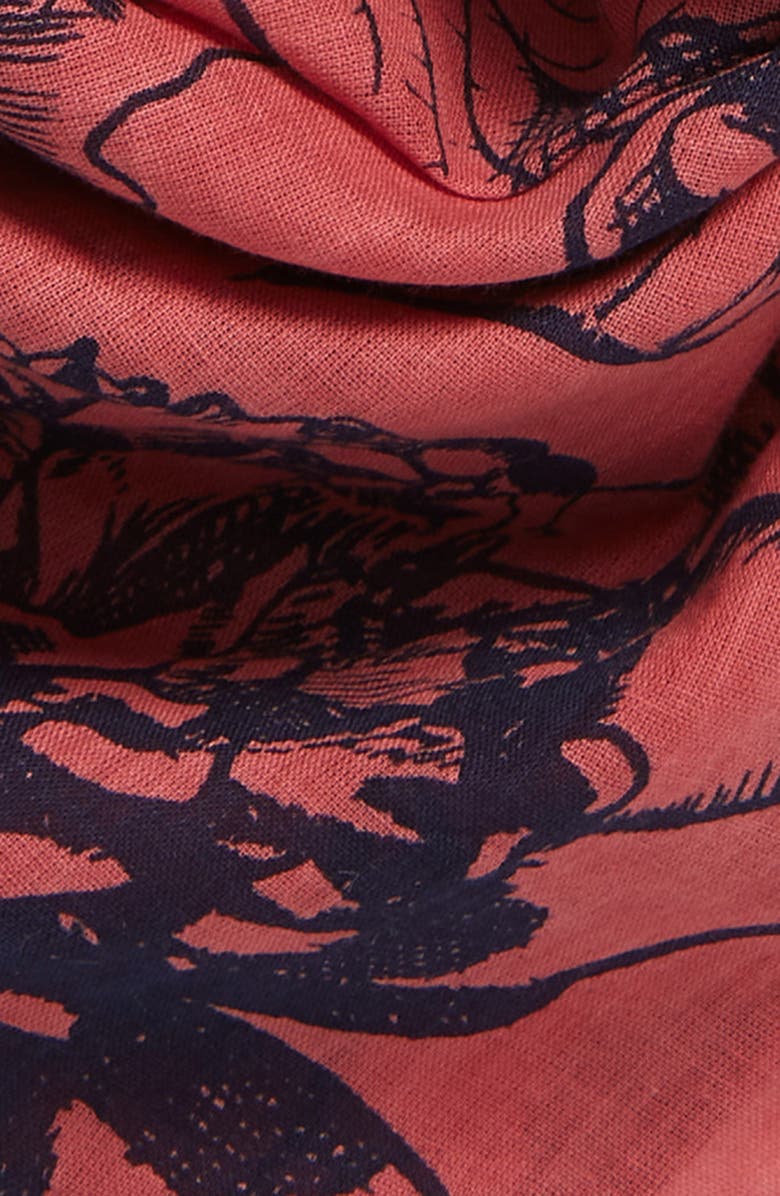 Treasure & Bond Women's Floral Square Bandana, Alternate, color, Pink Sketchy Floral