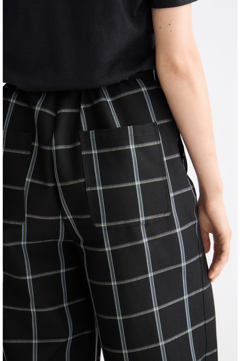 Ezra High Waist Drawstring Pants, Alternate, color, METEORITE WINDOW PANE CHECK