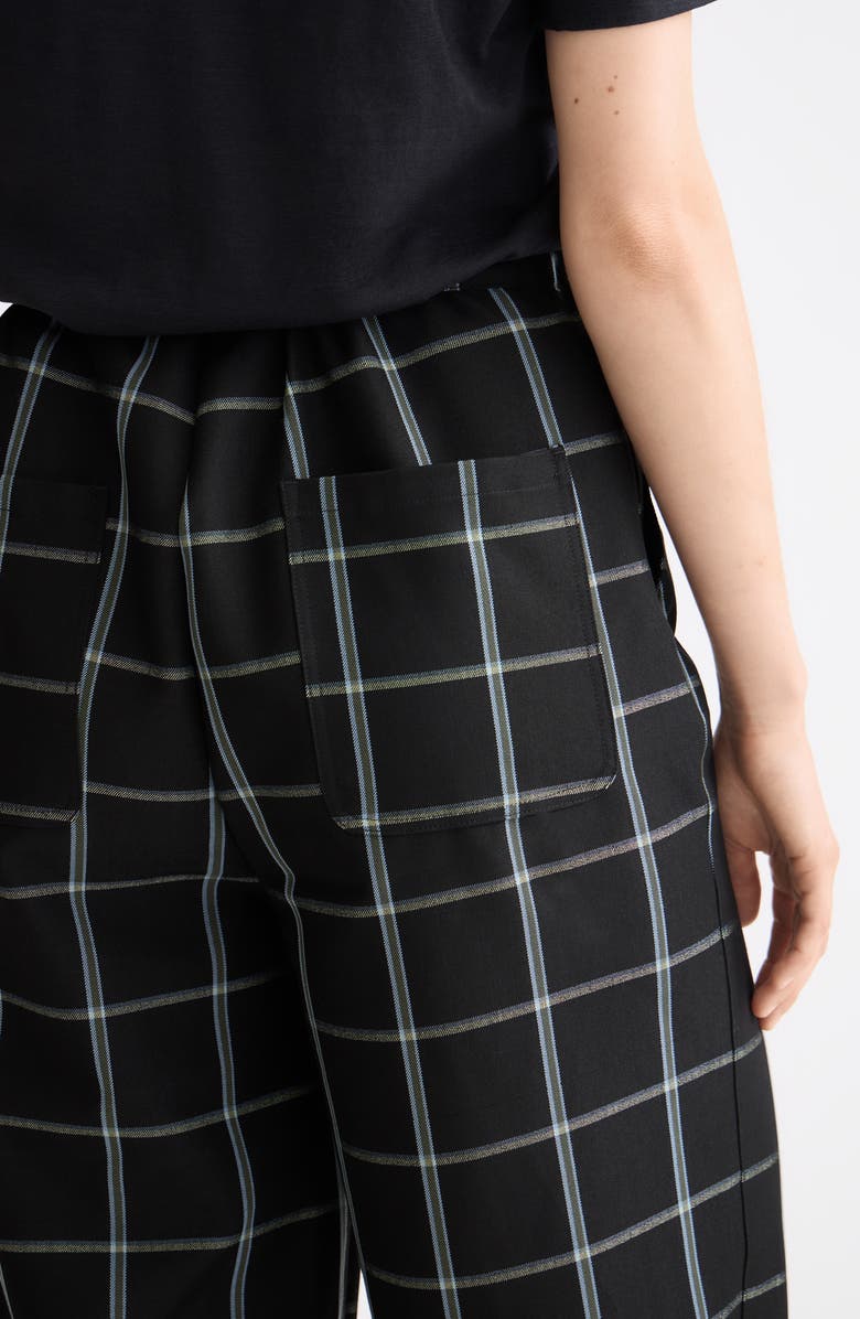 Scotch & Soda Ezra High Waist Drawstring Pants, Alternate, color, Meteorite Window Pane Check