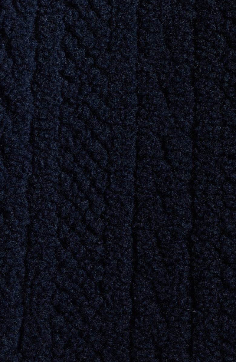Bernardo Cable High Pile Fleece Jacket, Alternate, color, Navy