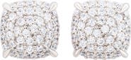 SUZY LEVIAN CZ Pavé Cushion Stud Earrings