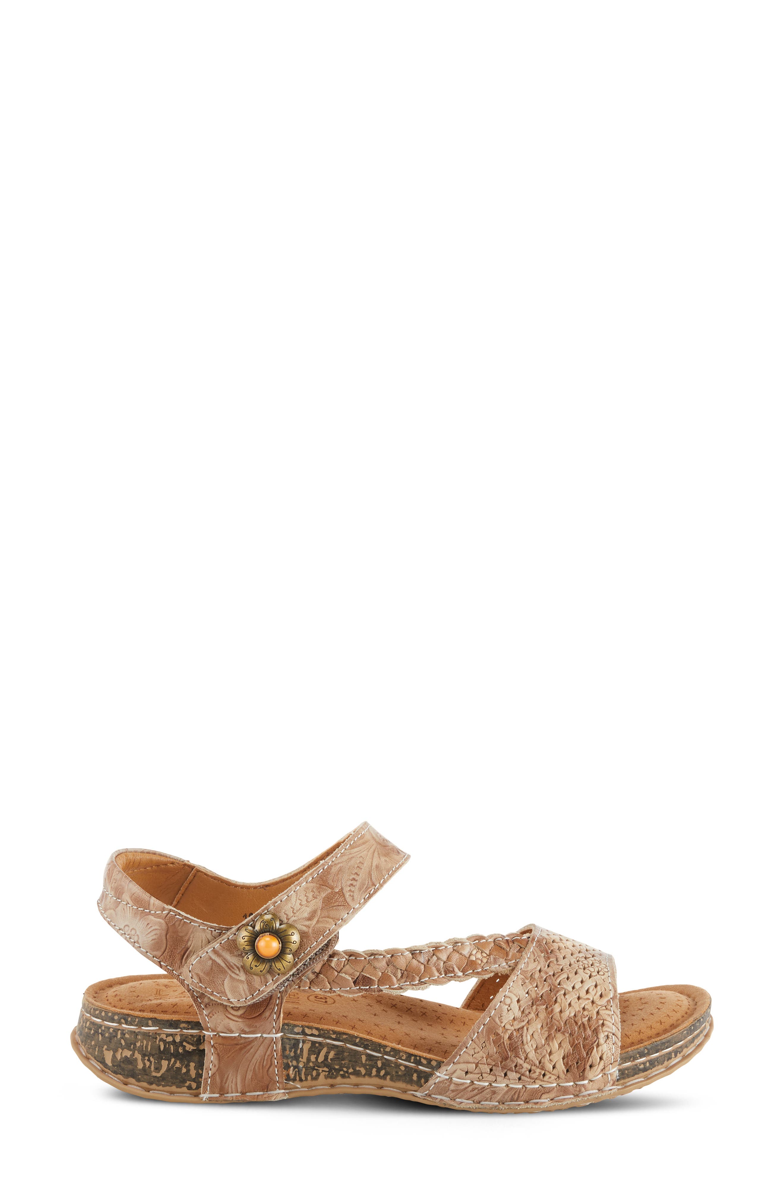 L'Artiste by Spring Step Popular Asymmetric Ankle Strap Sandal, Alternate, color, Grey