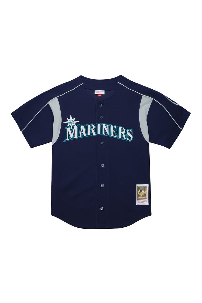 Men's Mitchell & Ness Felix Hernandez Navy Seattle Mariners Cooperstown Collection Batting Practice Jersey, Alternate, color, Navy