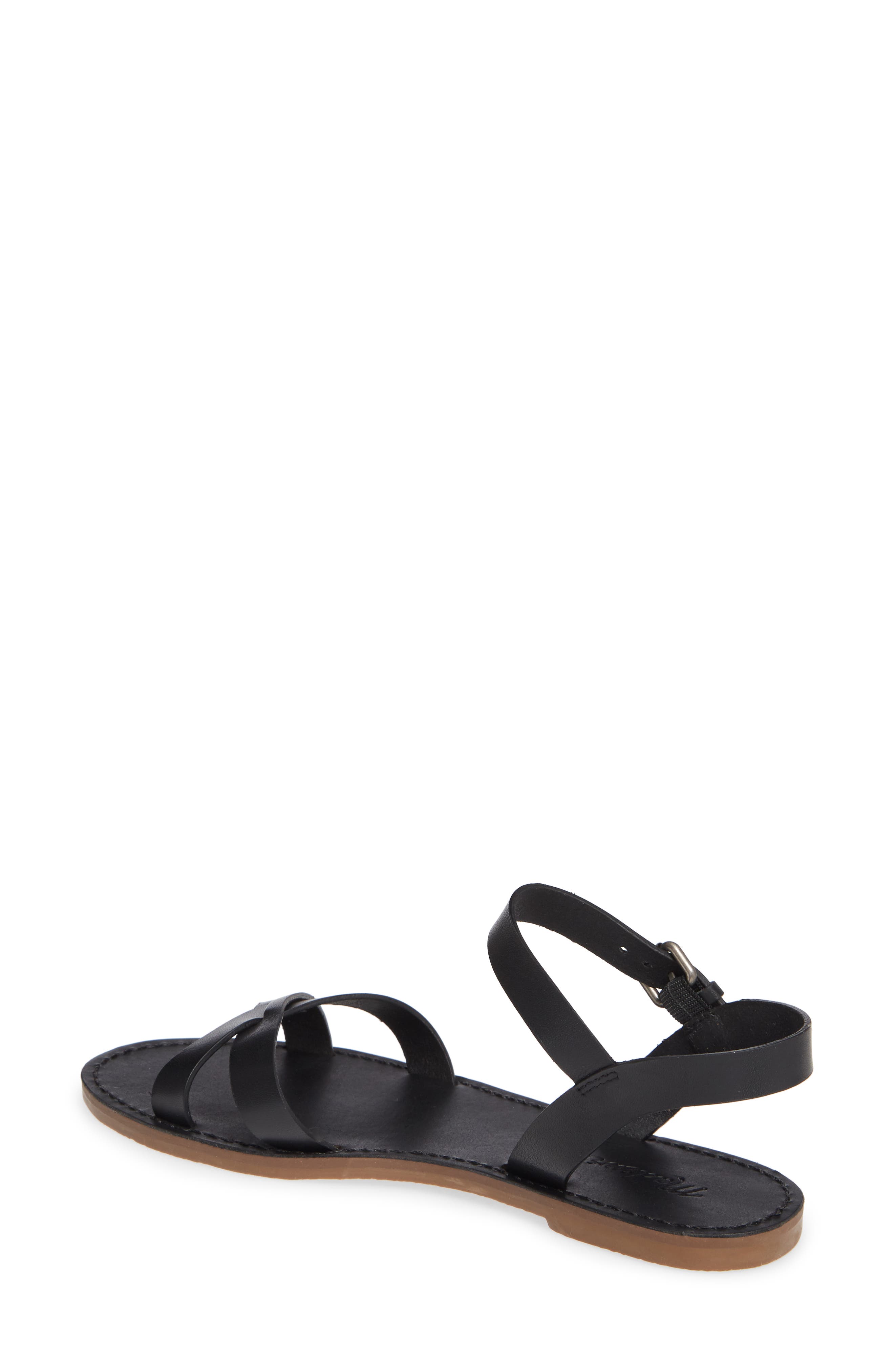 Boardwalk Quarter Strap Sandal, Alternate, color, TRUE BLACK LEATHER