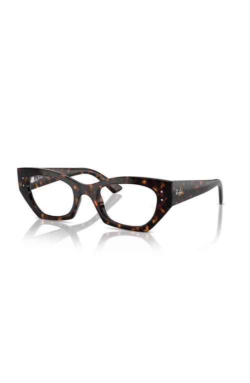 Ray Ban Ray-ban 52mm Irregular Optical Glasses In Multi
