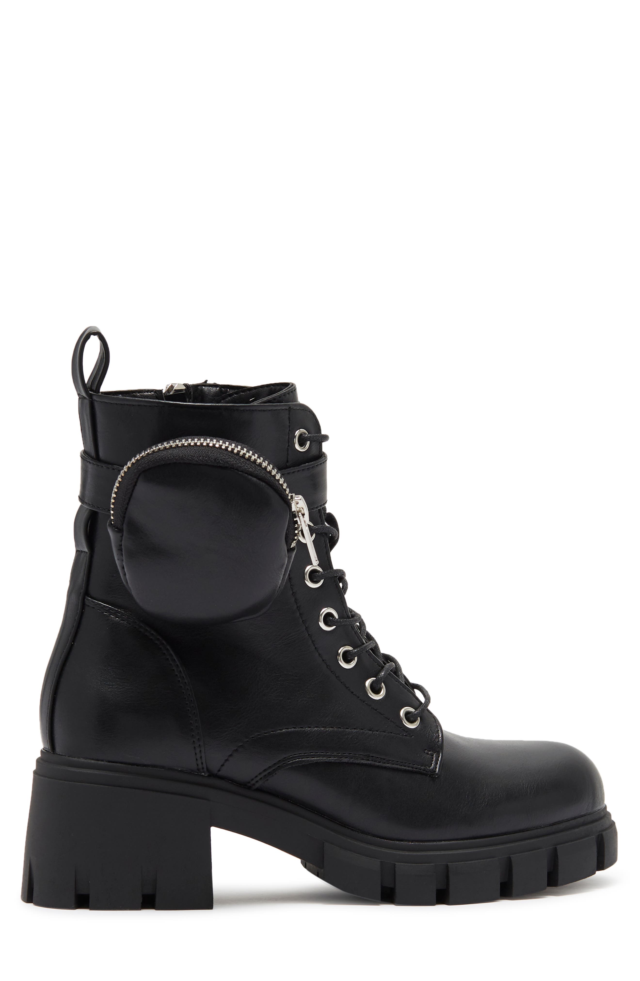 CHASE AND CHLOE ́ Side Pocket Combat Boot, Alternate, color, 