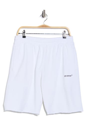 Off-white Diagonal Helvetica Logo Sweatshorts In Multi