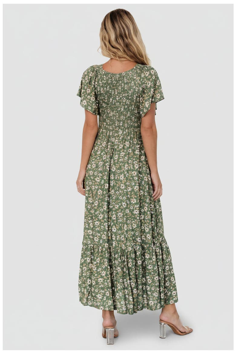 Joanie Smocked Dress, Alternate, color, Green Floral