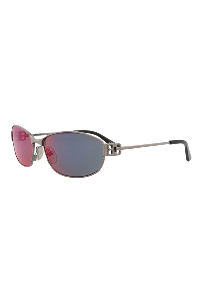 65mm Oversize Oval Sunglasses, Alternate, color, RUTHENIUM RUTHENIUM VIOLET