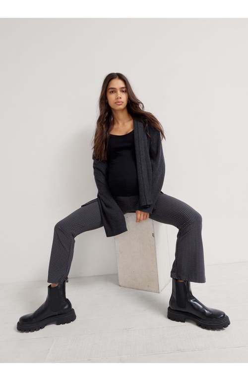 HATCH Collection The Maternity Bodyflex Crop Flare Legging in Grey Houndstooth  product