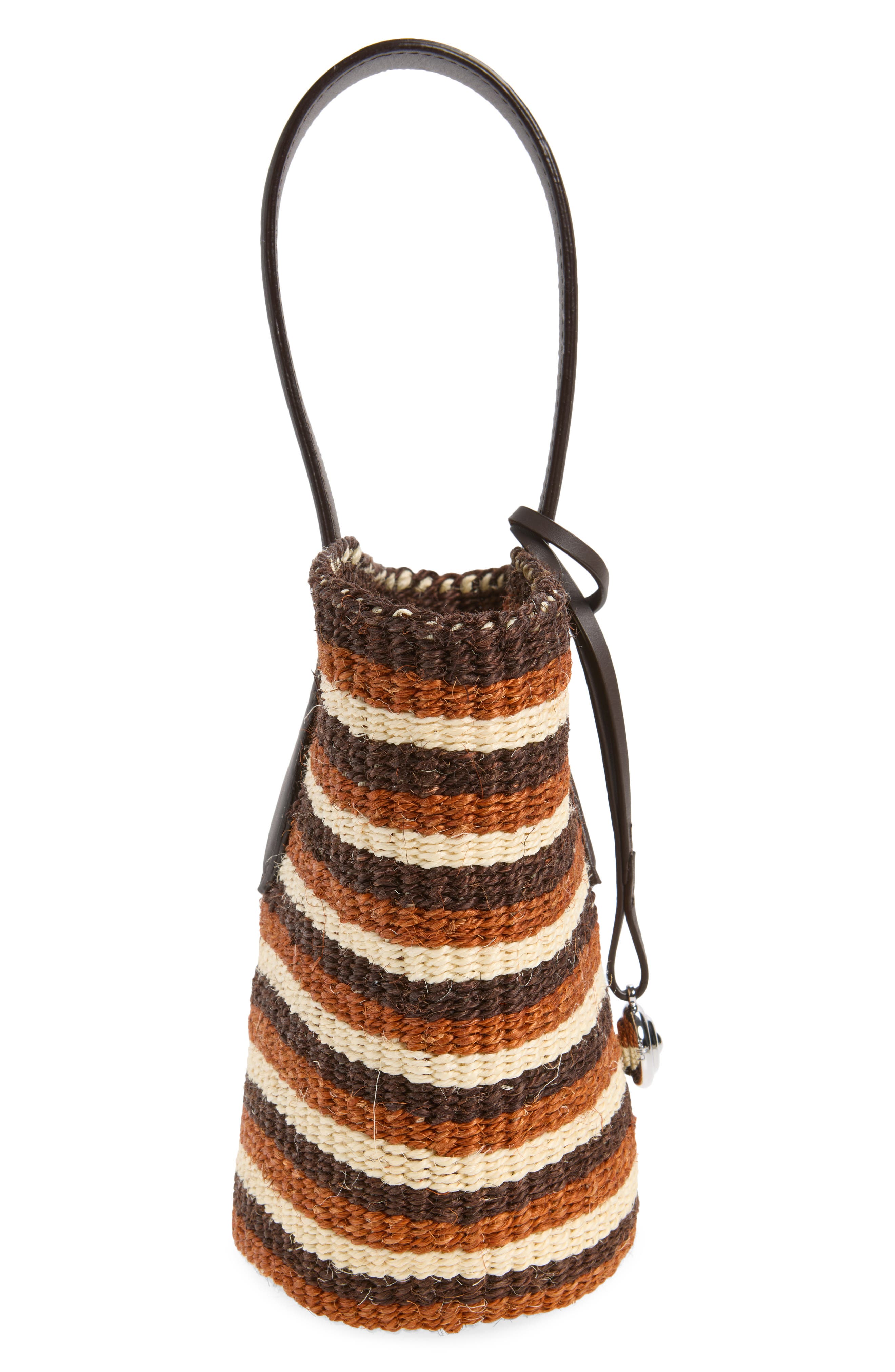 Single Handle Basket Bag, Alternate, color, BROWN MULTI