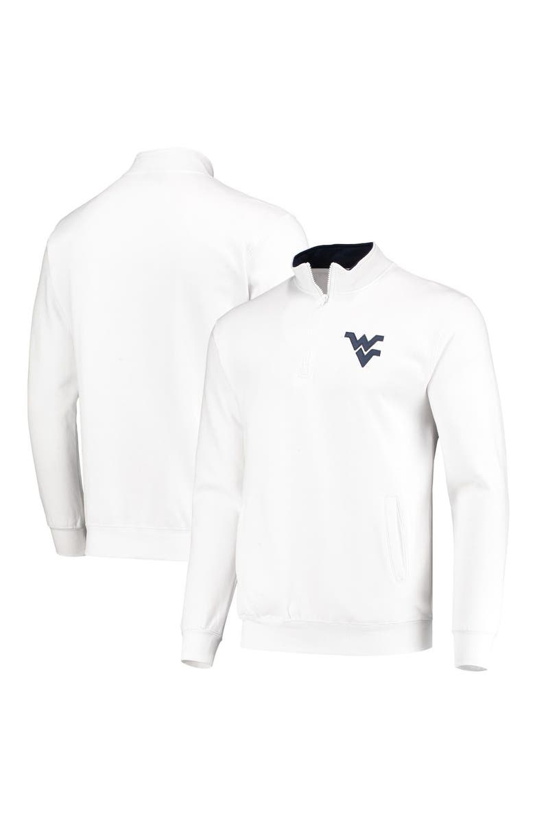 COLOSSEUM Men's Colosseum White West Virginia Mountaineers Tortugas Logo Quarter-Zip Jacket, Alternate, color, White