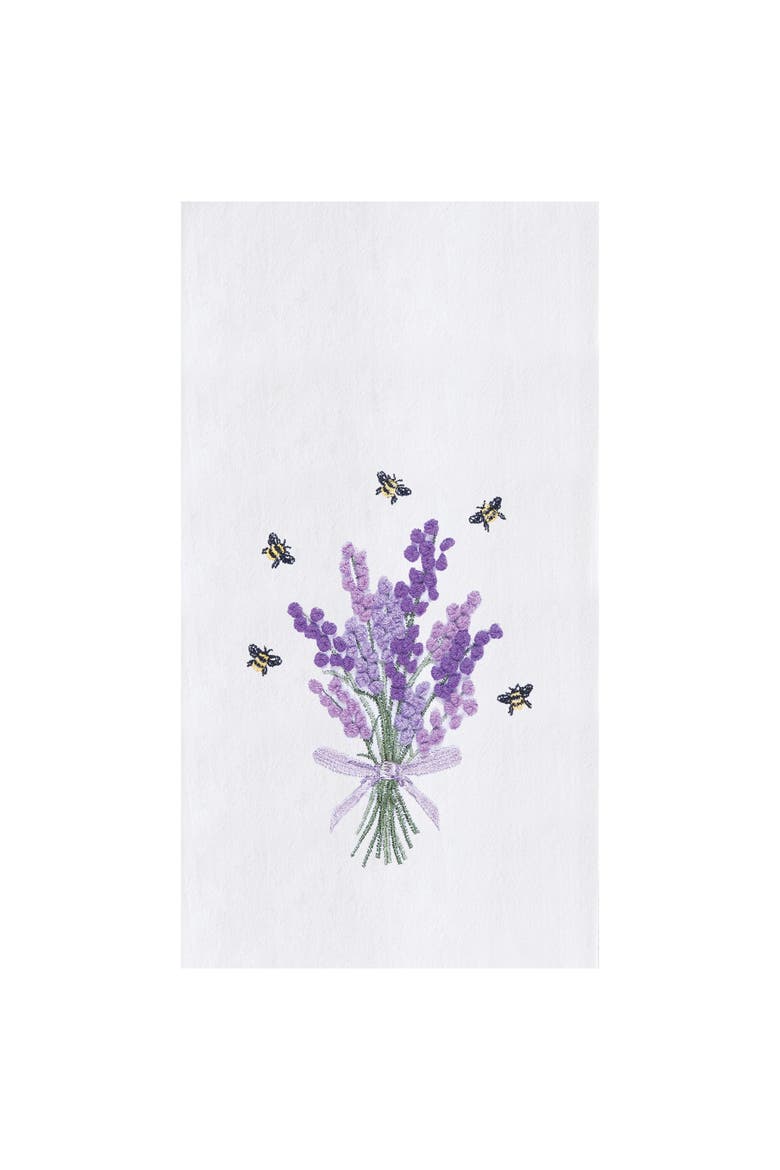 Lavender Bee Bouquet 100% Cotton Handtowel, Main, color, Purple