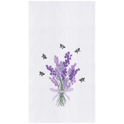 Lavender Bee Bouquet 100% Cotton Handtowel