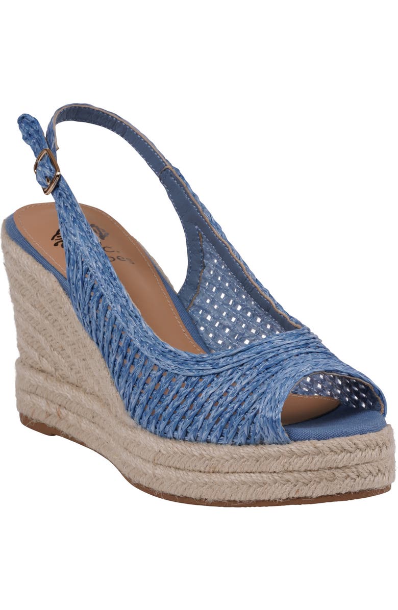 GC SHOES Amira Slingback Espadrille Wedge Sandal, Main, color, Blue