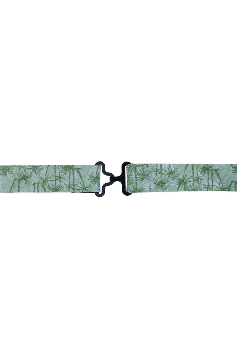 Nohea Palm Tree Linen Blend Novelty Bow Tie, Alternate, color, Green