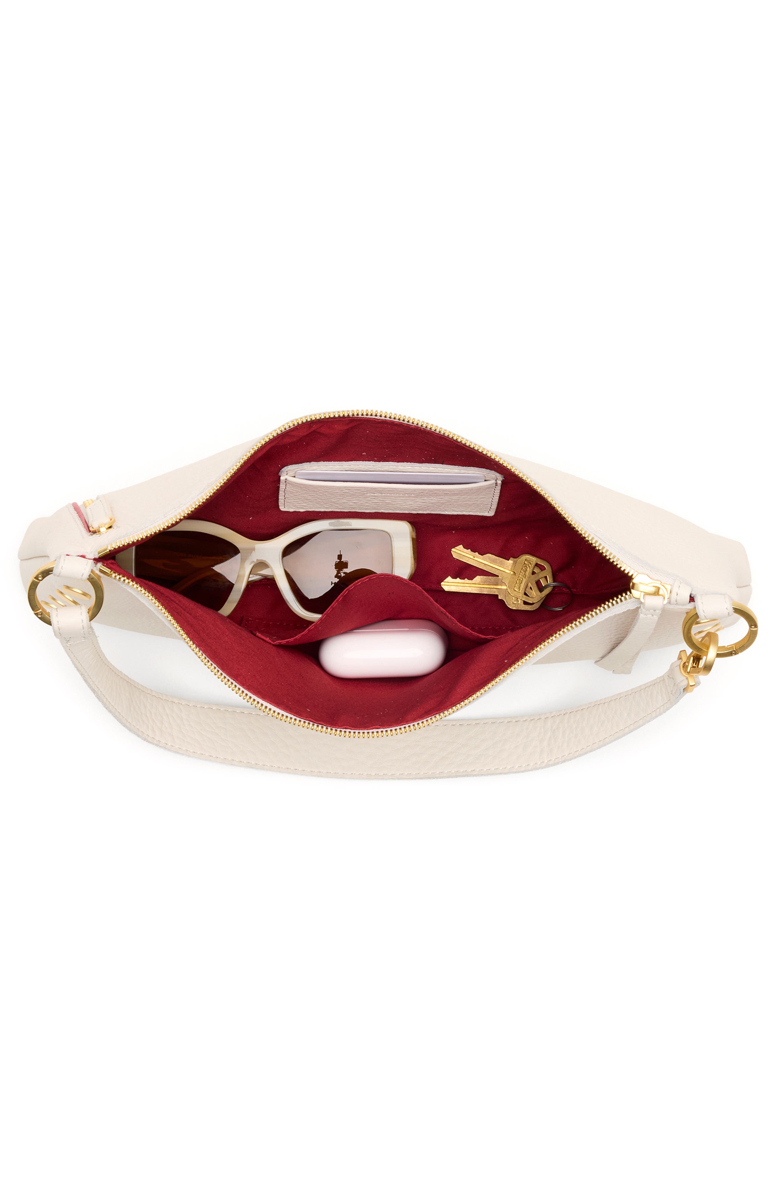 HAMMITT Medium Kyle Leather Shoulder Bag, Alternate, color, Calla Lily White/ Brushed Gold