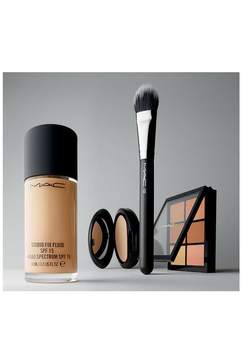 MAC 132 Duo Fibre Foundation Brush, Alternate, color, NO COLOR