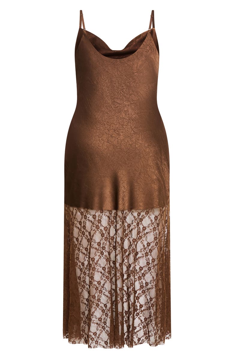 City Chic Lilly Lace Sleeveless Maxi Dress, Alternate, color, Toffee