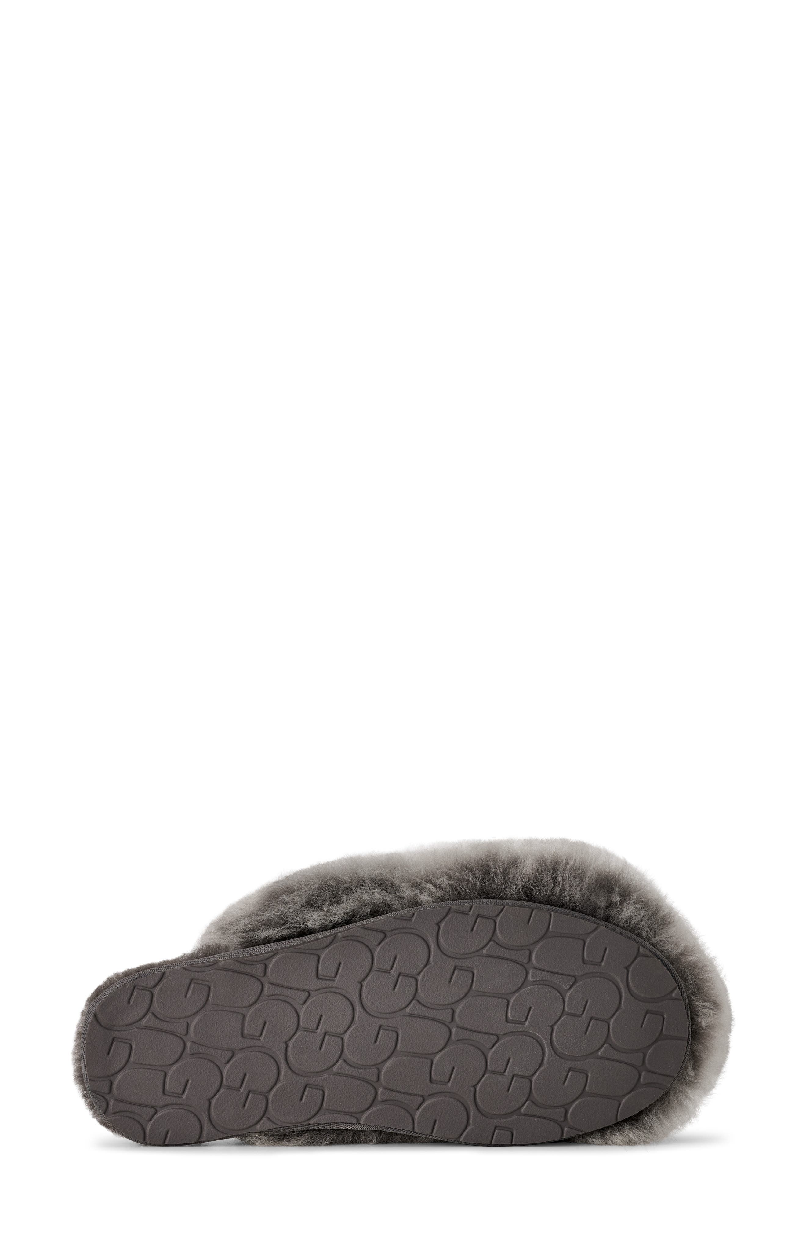 UGG<sup
®</sup
 Scuffette Chalet Genuine Sheepskin Slipper, Alternate, color, Charcoal