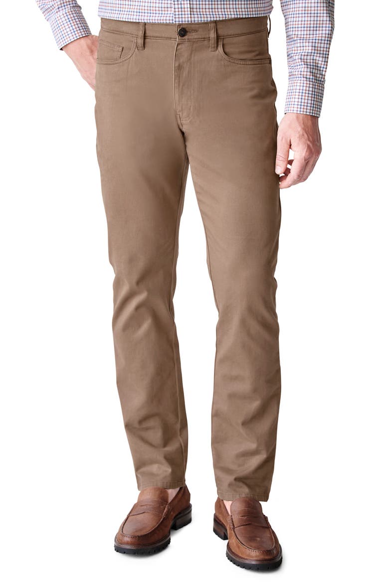 Nolan Five-Pocket Stretch Pima Cotton Pants, Main, color, DESERT TAUPE