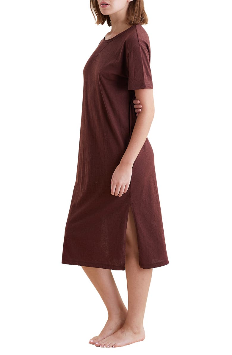 Papinelle Jada Organic Cotton Midi Nightgown, Alternate, color,