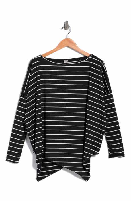 GO COUTURE Dolman Sleeve Asymmetric Hem Sweater