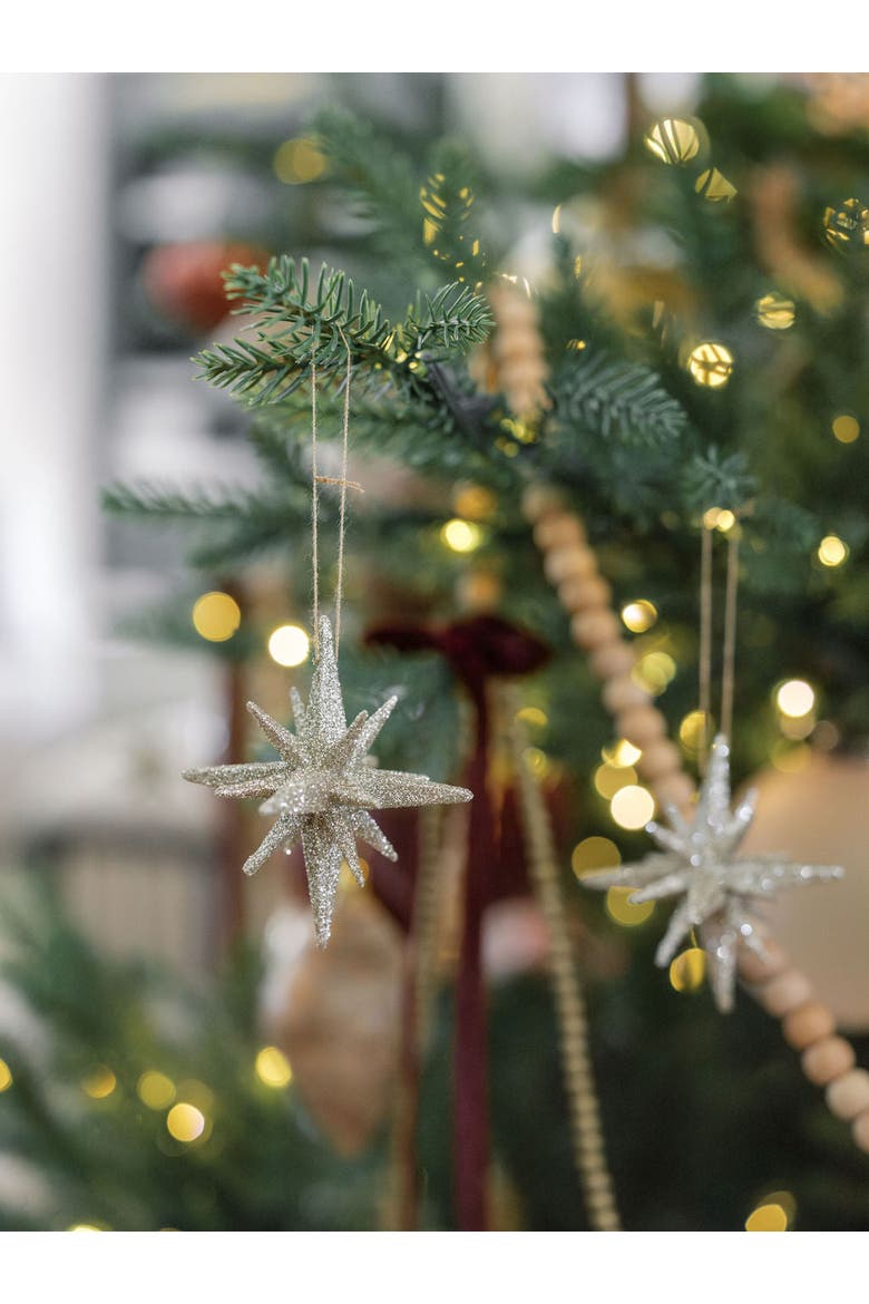 2.75" Gold Glitter Starburst Ornament, Alternate, color, Gold Glitter