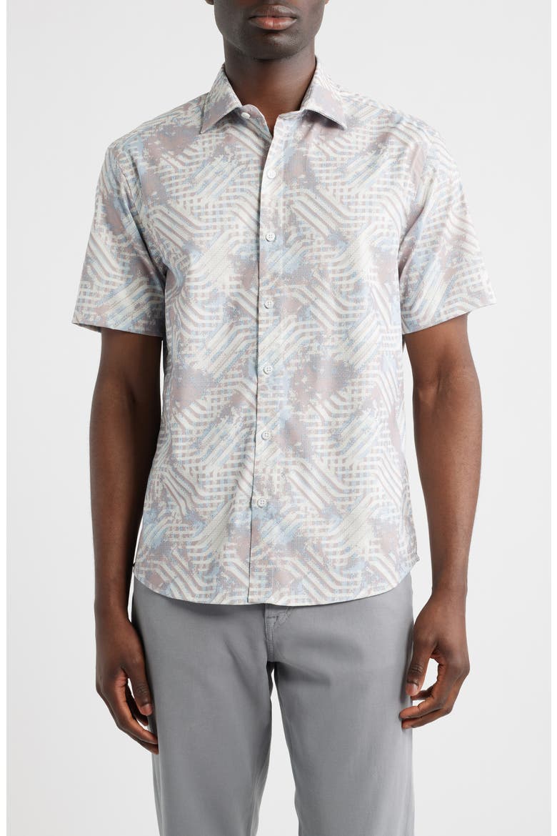 Adler Button-Up Shirt, Main, color, SHADOW CORAL