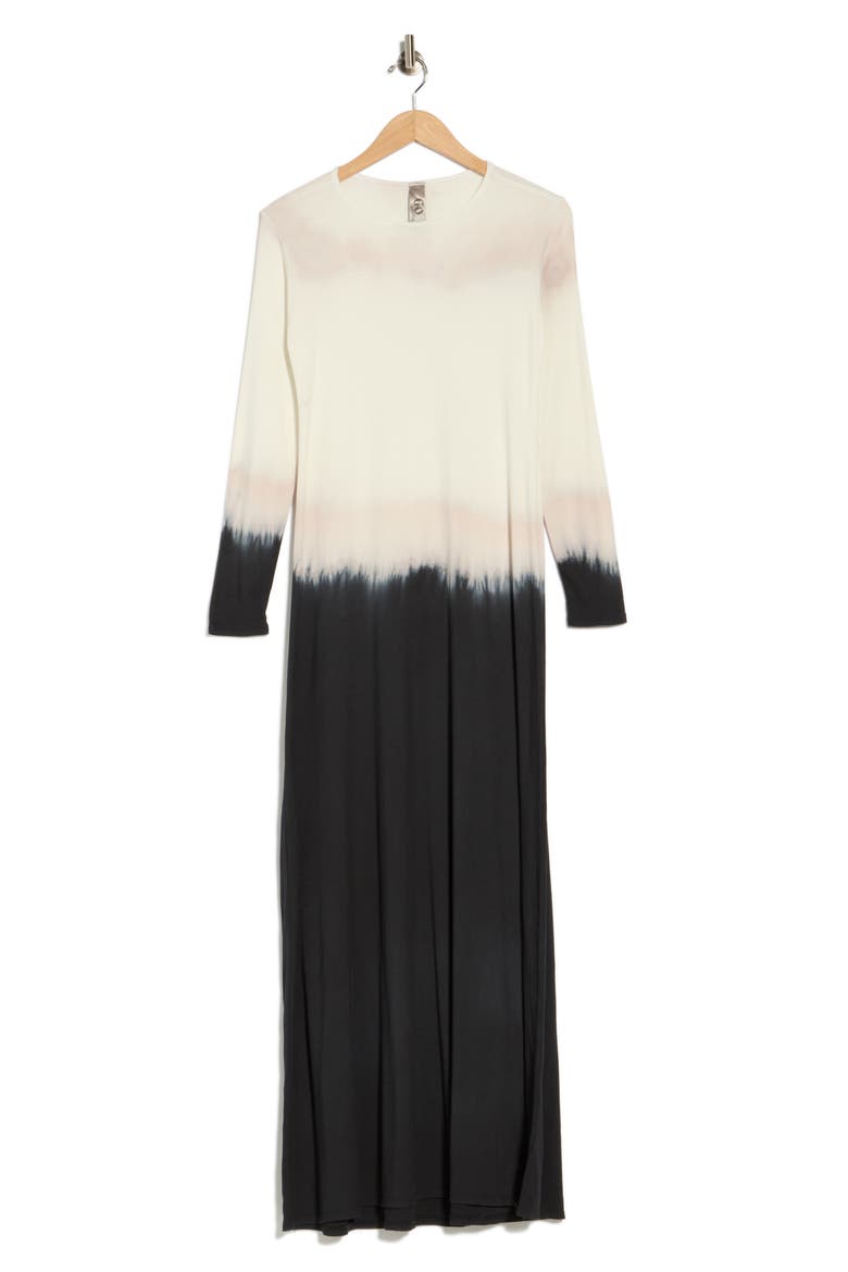 Long Sleeve Maxi Dress, Main, color, BLACK