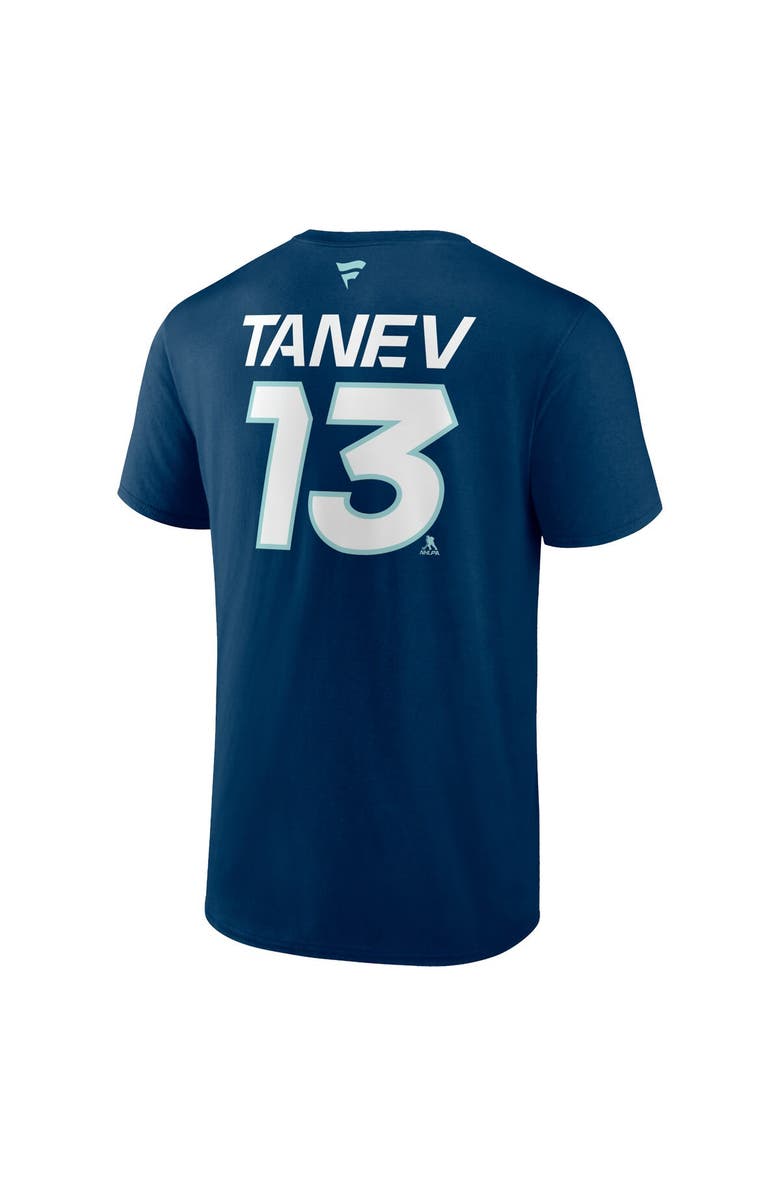 FANATICS Men's Fanatics Branded Brandon Tanev Deep Sea Blue Seattle Kraken Authentic Pro Prime Name & Number T-Shirt, Alternate, color, 