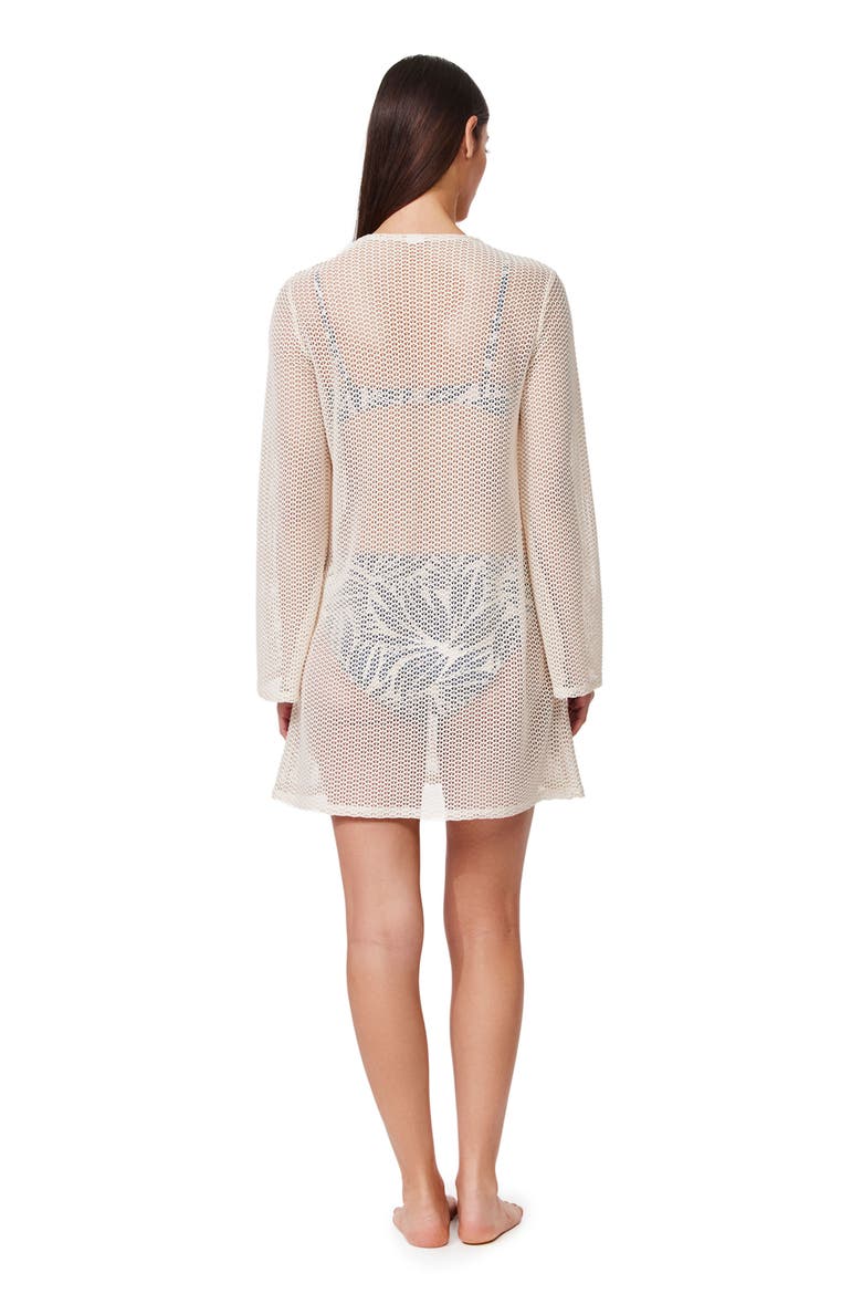 Plantopia Crochet Mini Dress Cover-Up, Main, color, Cream