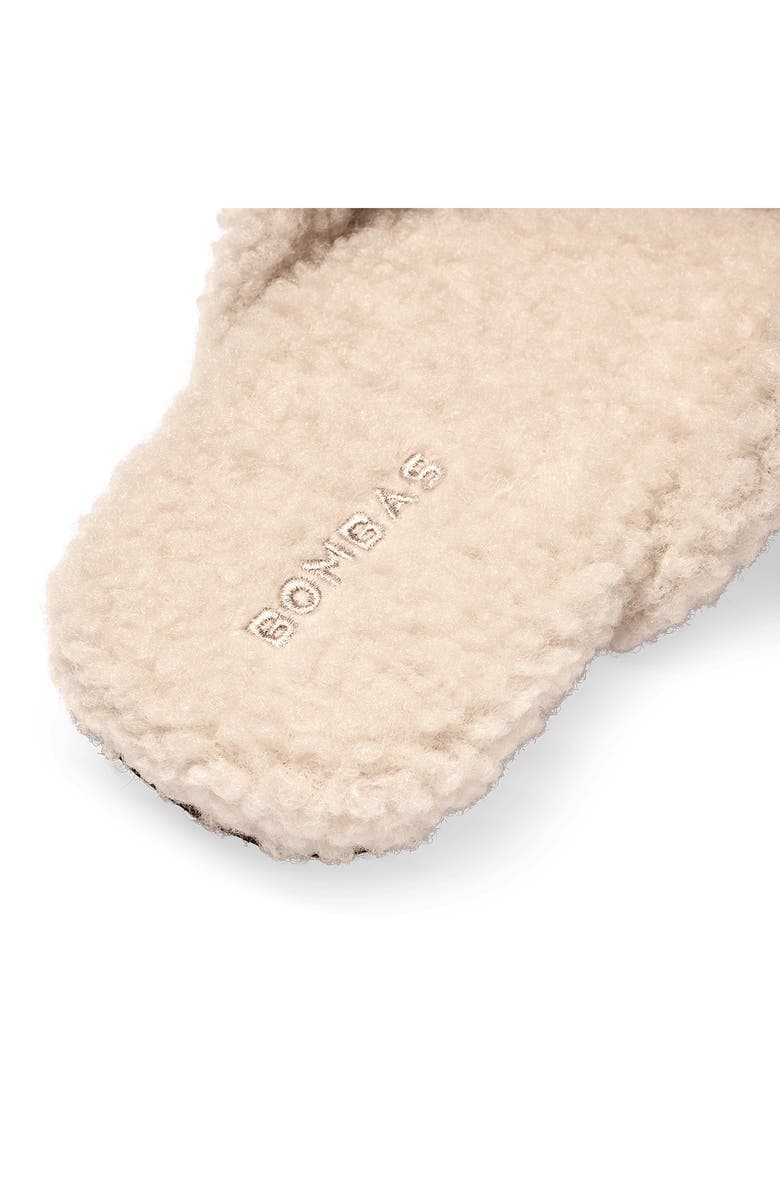 Bombas Saturday Faux Fur Slippers, Alternate, color, Cream