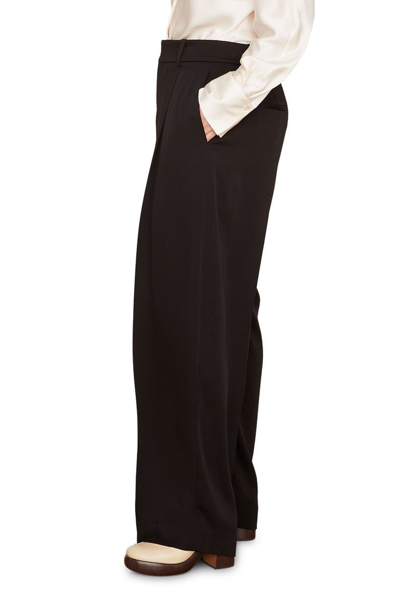 Tailored Wide Leg Trousers, Alternate, color, BLACK