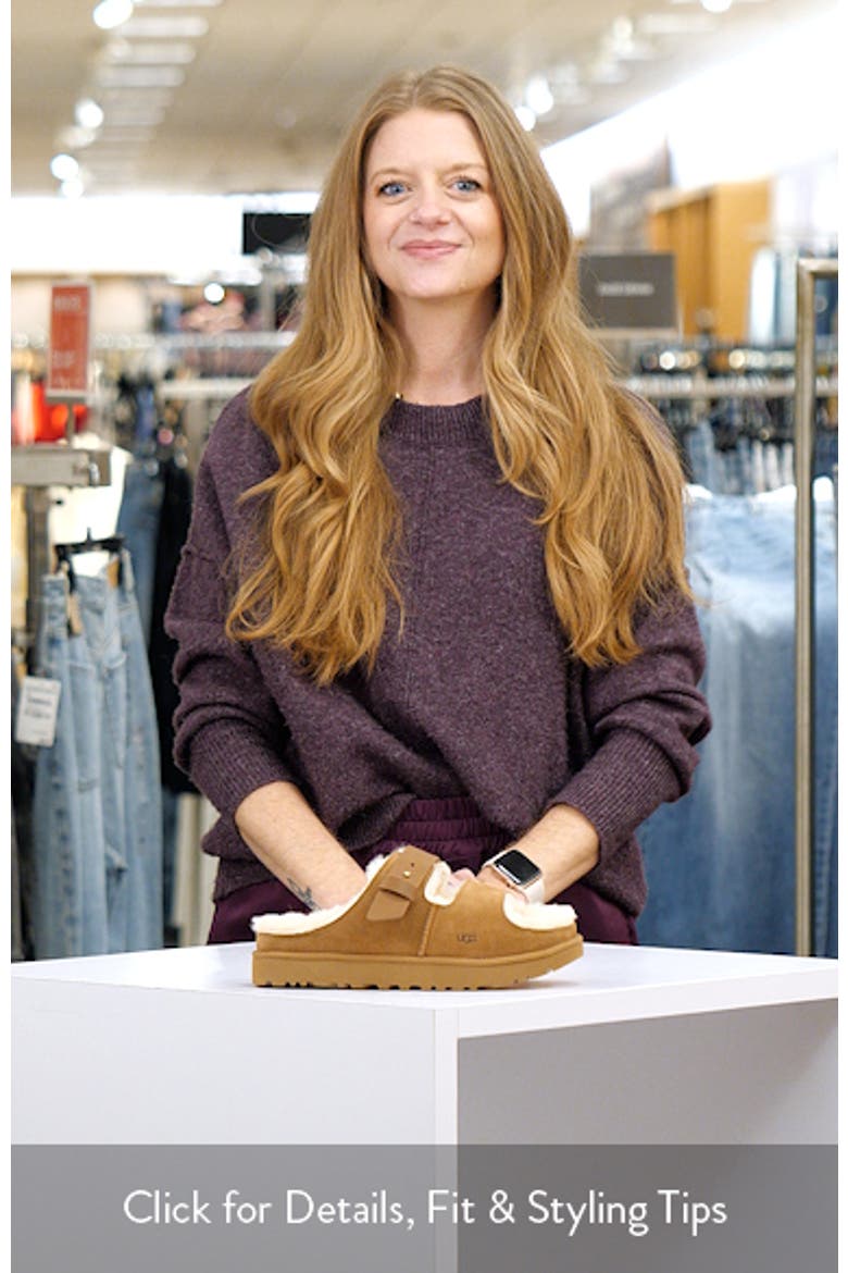 Greenport Genuine Shearling Slide Sandal video