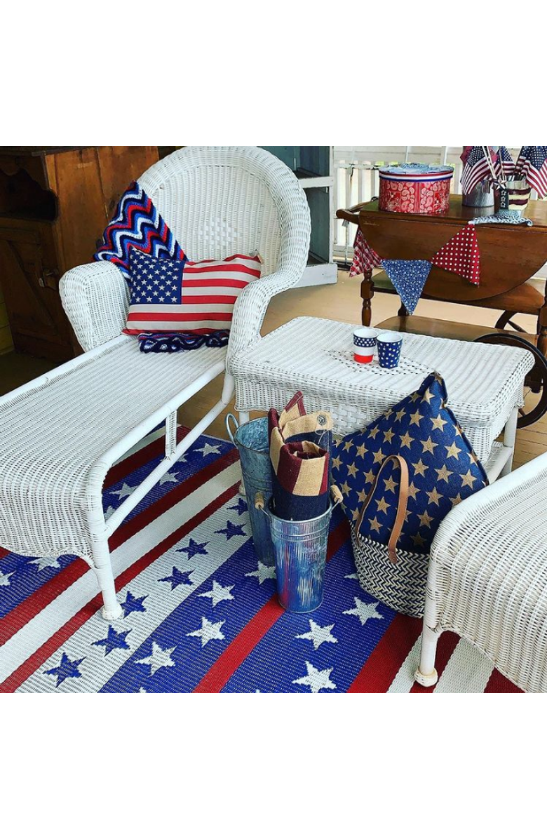 Mad Mats Cheers Red White & Blue Rug, Alternate, color, 6'X9'