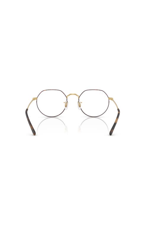 Ray Ban Ray-ban 49mm Irregular Optical Glasses In Gold