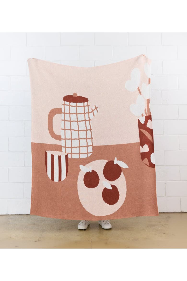 Breakfast Knit Throw Blanket, Alternate, color, Saturday