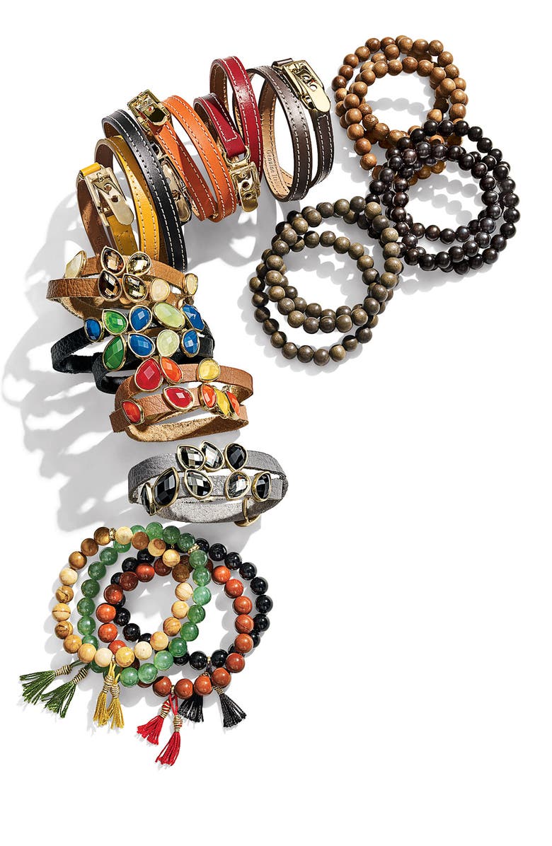 Cara Leather Wrap Bracelet, Alternate, color,